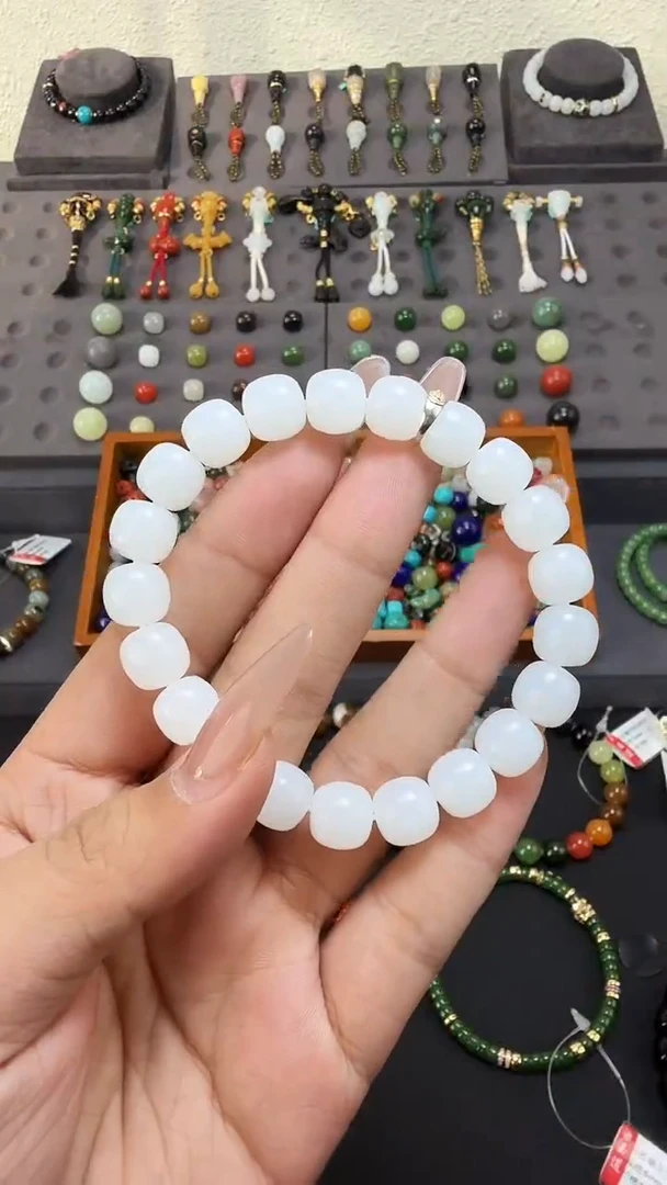 未镶嵌和田玉挂件10mm金山老型手串