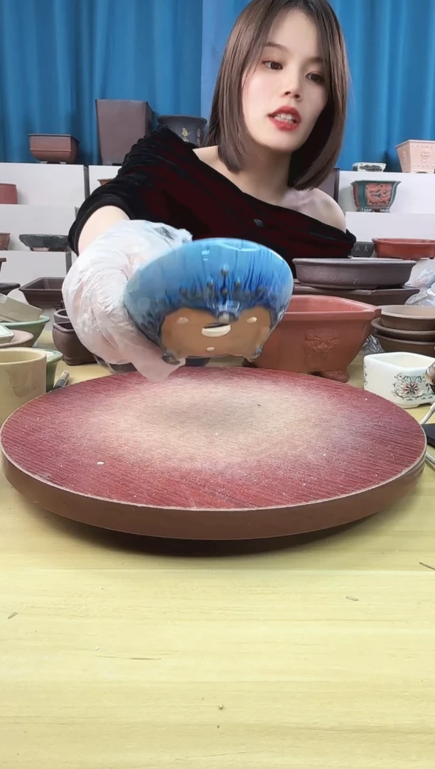 紫砂花盆浅草紫砂花盆微瑕