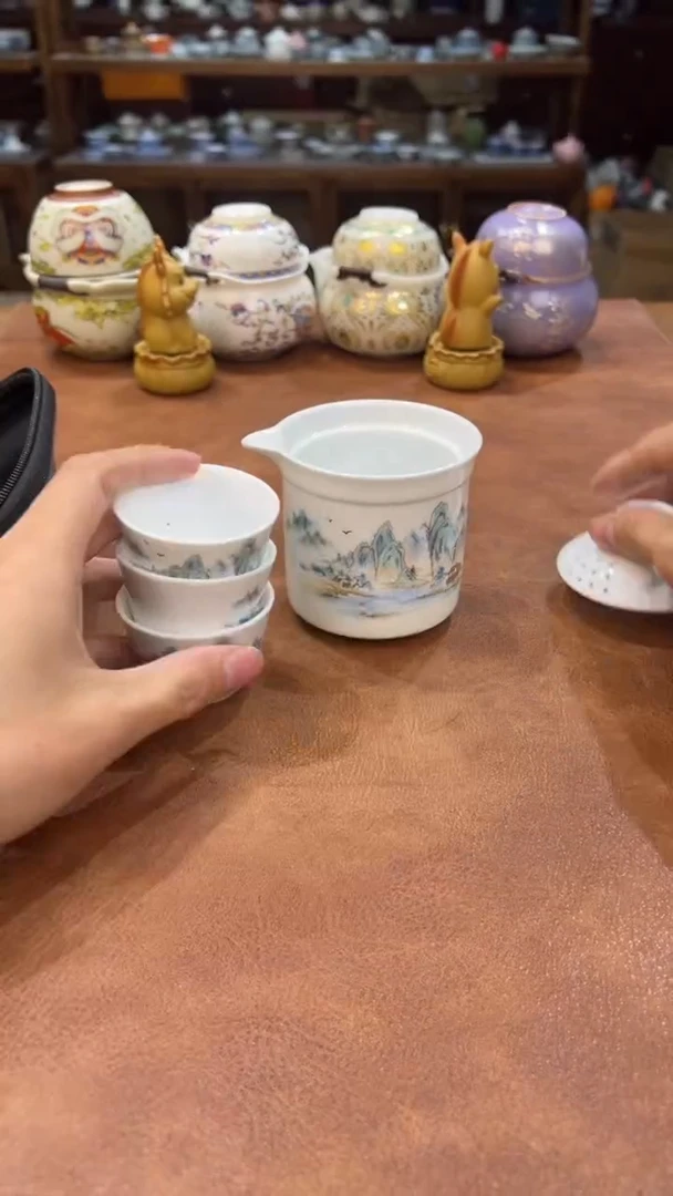 真的很便宜会开片的旅行茶具