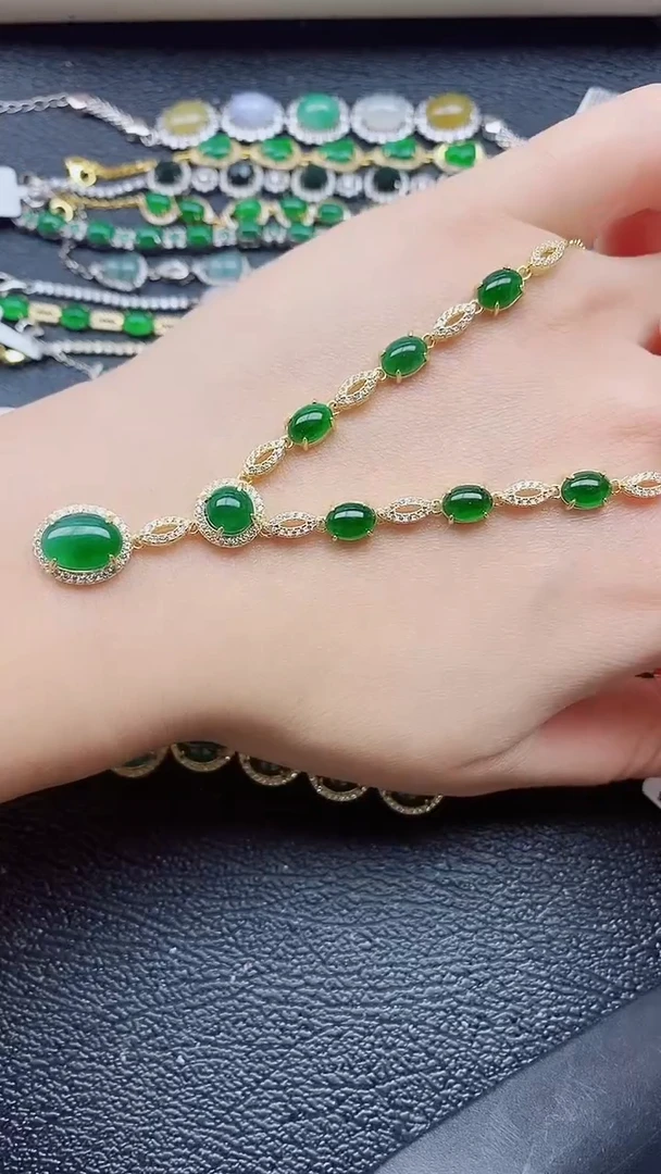 银S925镶嵌戒指翡翠1