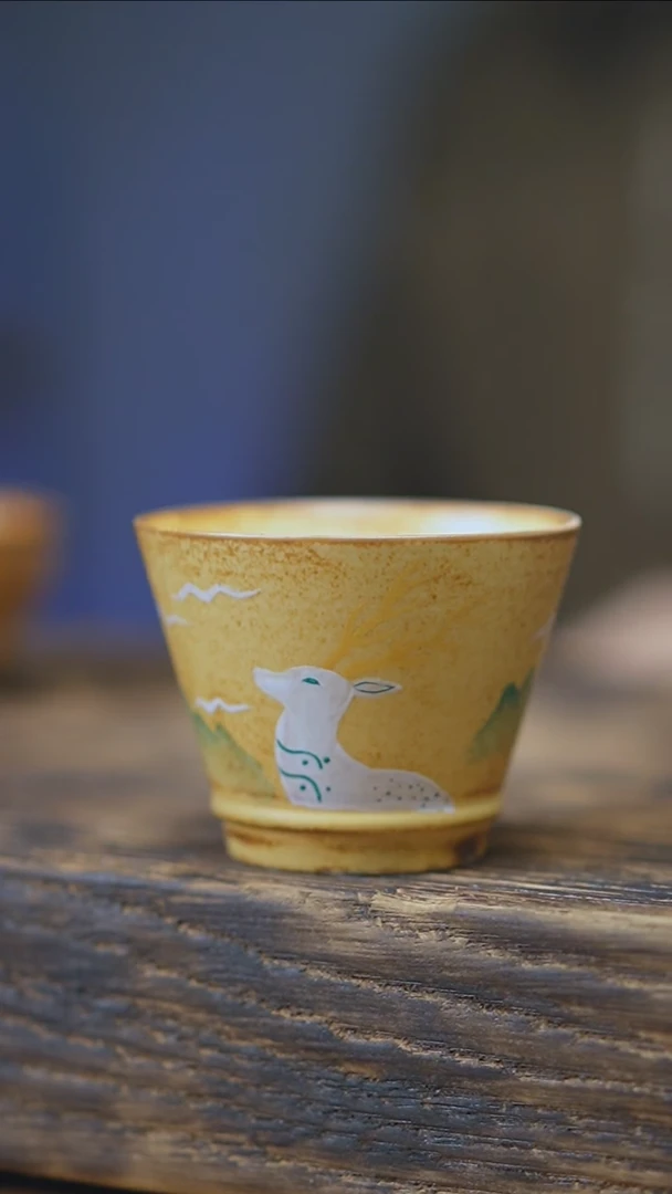 【闪购商品】景德镇手绘小鹿单杯
