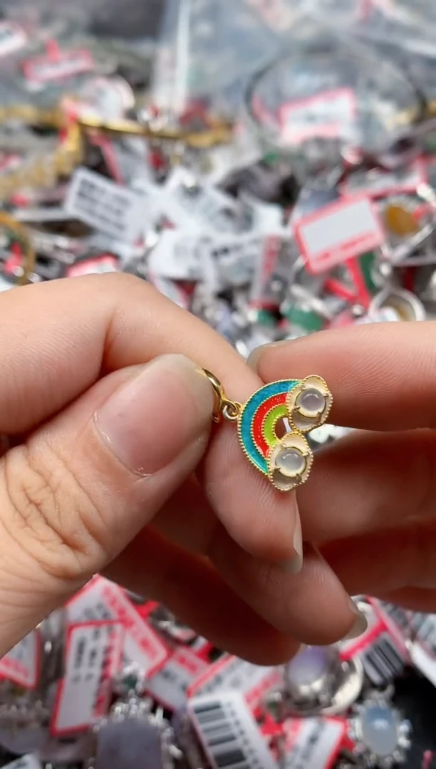 银S925镶嵌戒指翡翠天然A货缅甸翡翠