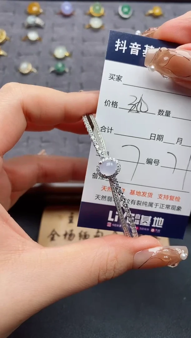 银S925镶嵌戒指翡翠黛*优.