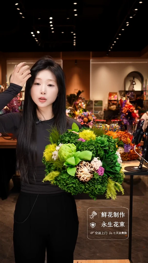 手工艺品琉璃手工花器花束空运包邮送货上门-以图片为准