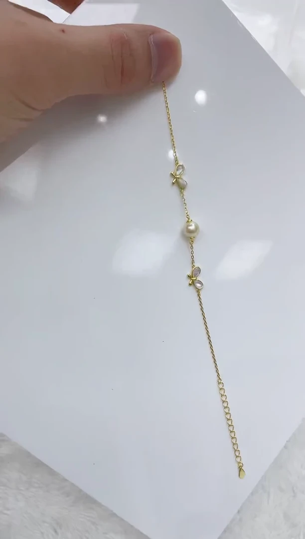 【闪购商品】海水珍珠手链银S925镶嵌海水珍珠手链