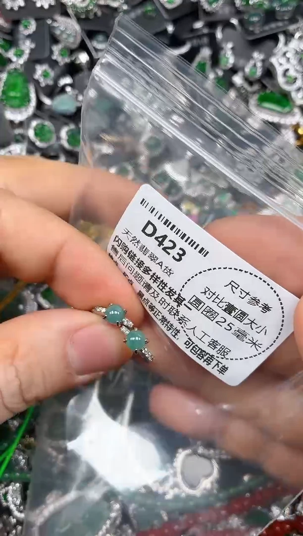 颈饰未镶嵌翡翠D423耳扣