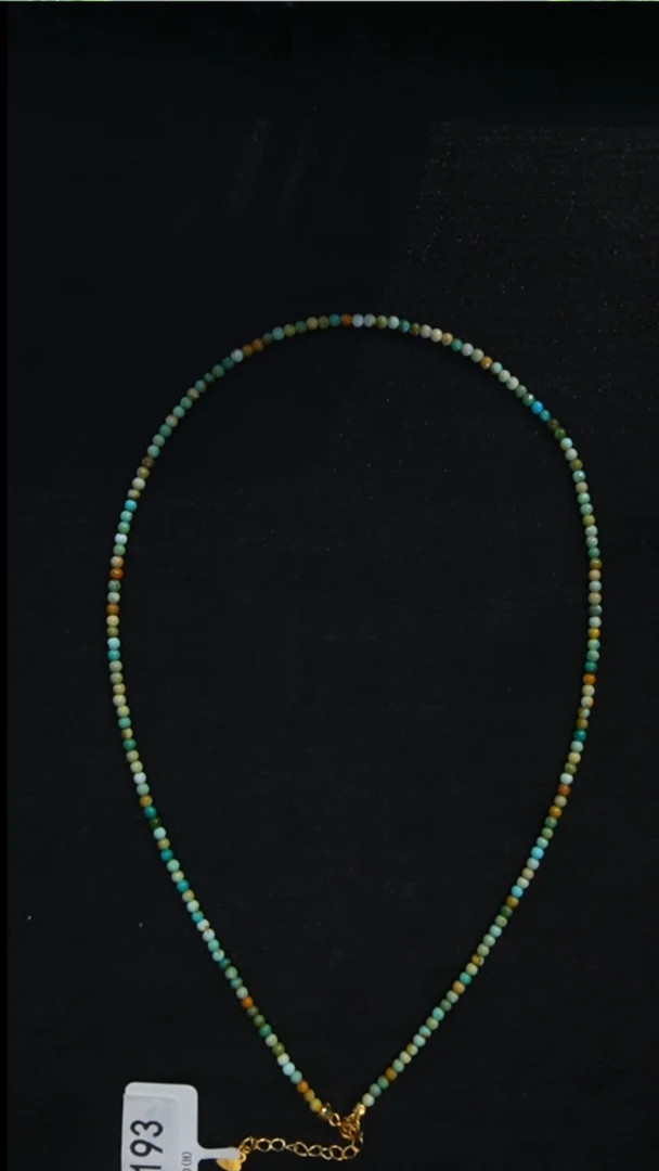 银S925镶嵌绿松石项链发货一件