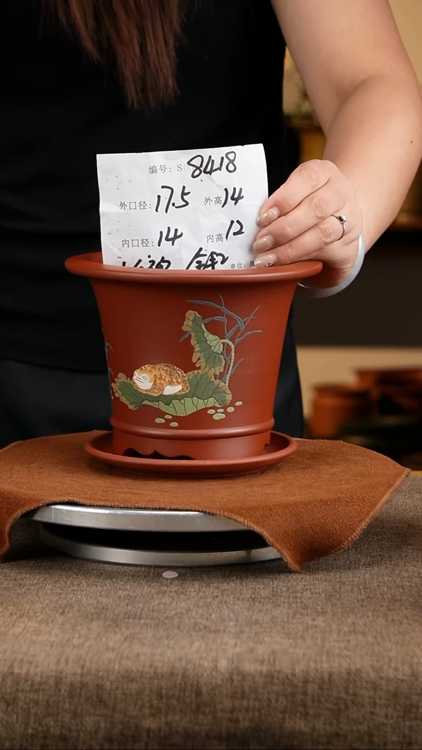 紫砂花盆8418+z花卉工艺