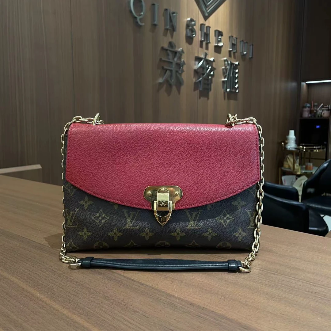 95新 LouisVuitton/路易威登 LV 传奇老花红色 手提斜挎单肩包