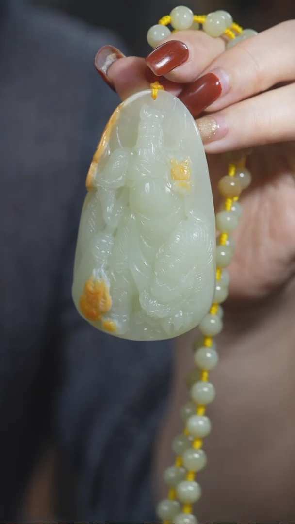 颈饰未镶嵌和田玉关公