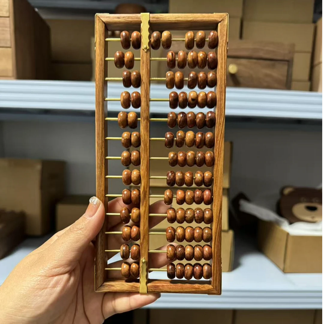 大号海南黄花梨木算盘摆件把玩件高端精致桌面创意摆件