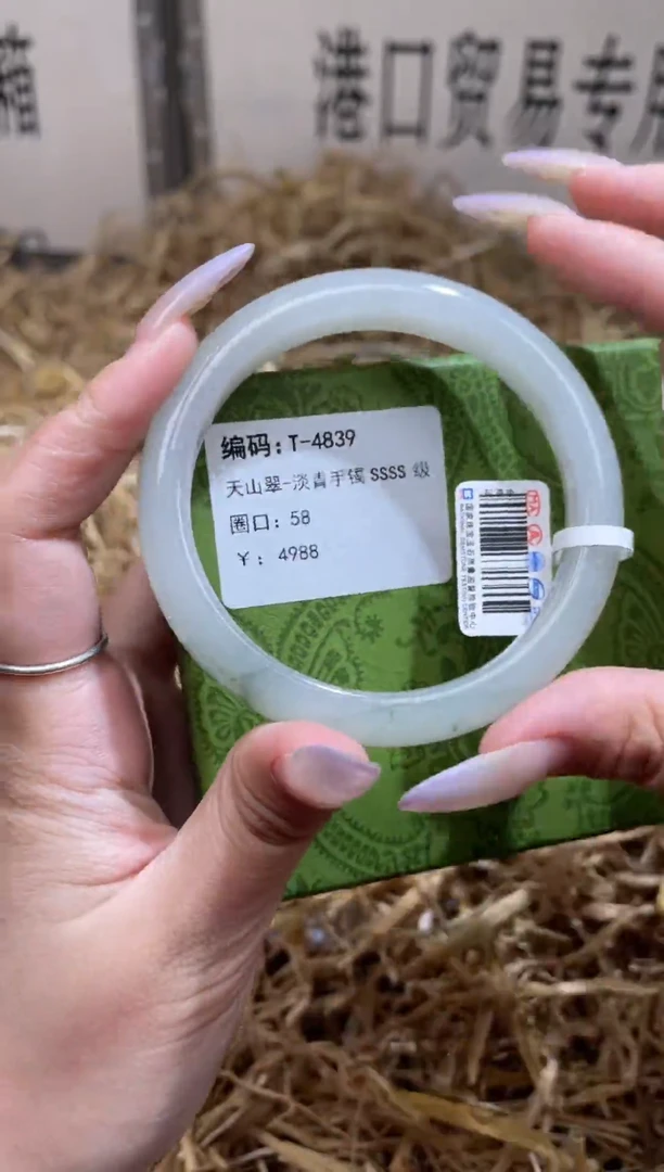 未镶嵌手镯石英质玉T4839LV