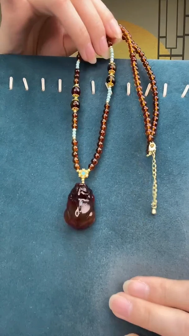 裸石琥珀未镶嵌A3160红蓝珀