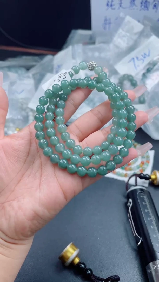 未镶嵌定制翡翠珠串