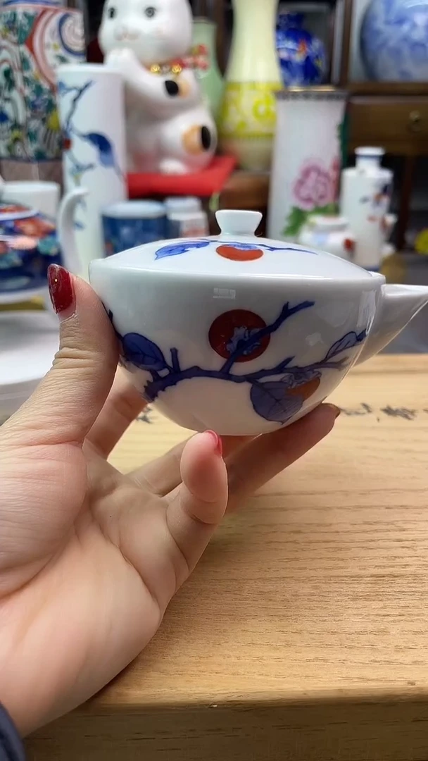 【闪购商品】盘柿右卫门手绘宝瓶