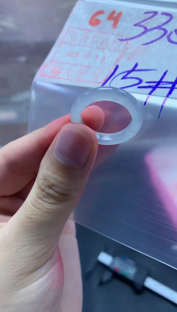 未镶嵌定制翡翠戒圈15#340毛货需精细抛光