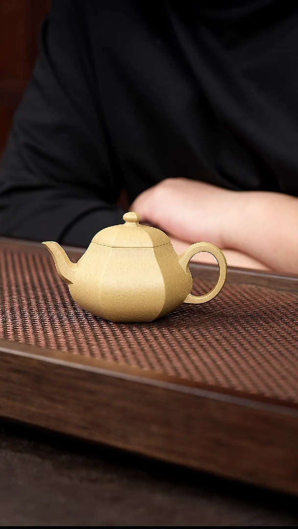 茶壶紫砂本绿六方矮梨