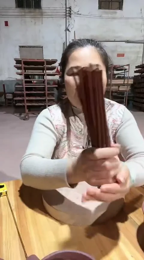 陶瑕疵粗紫砂筷子六双