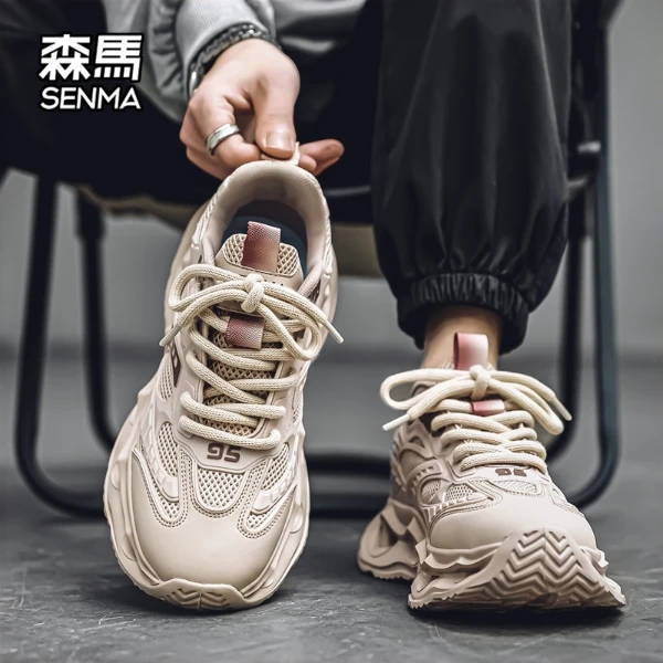 森马男鞋秋季新款厚底增高老爹鞋男士时尚休闲鞋个性百搭运动潮鞋