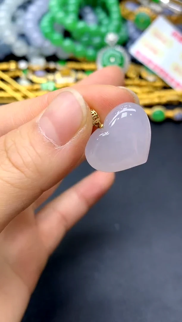 颈饰18K金镶嵌翡翠194-中国好珍宝