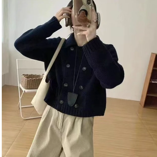 小香风款排扣羊毛外套