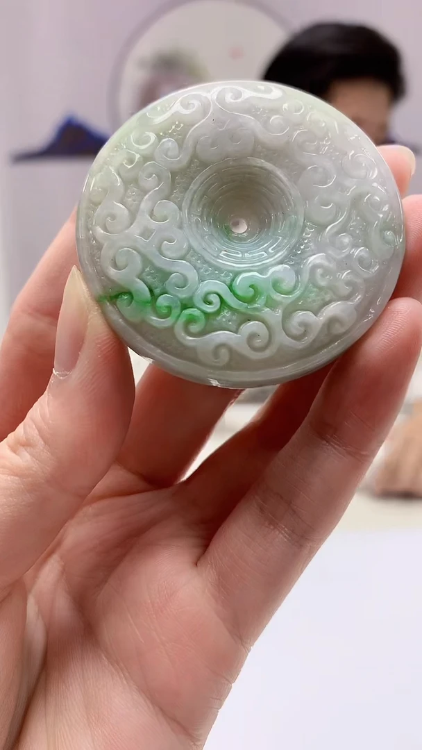 【闪购商品】定制翡翠未镶嵌4917zm-毛货挂件65扣子