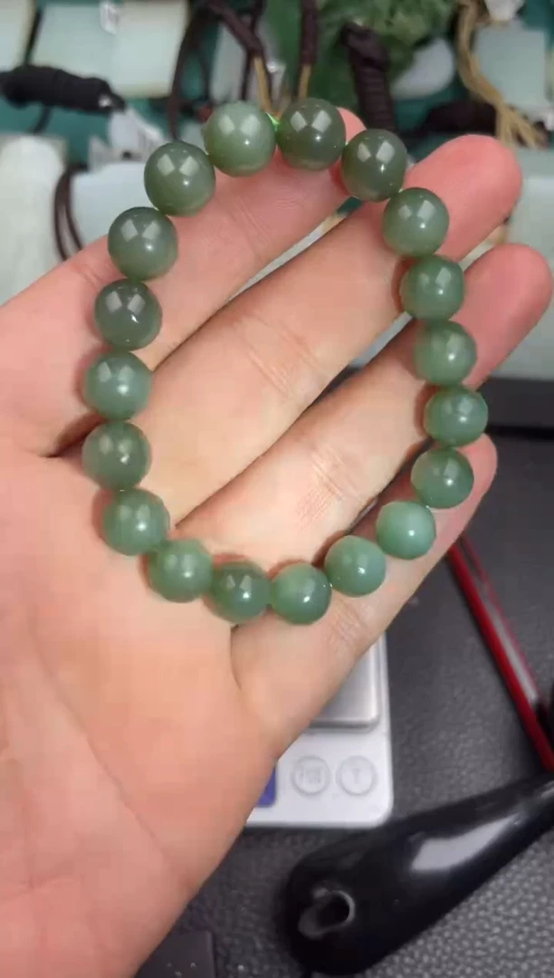 未镶嵌手链和田玉手串卡10