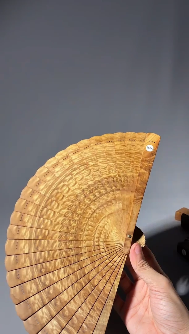 其他楠木（金丝楠）旺**贝967号18cm小叶桢楠扇子