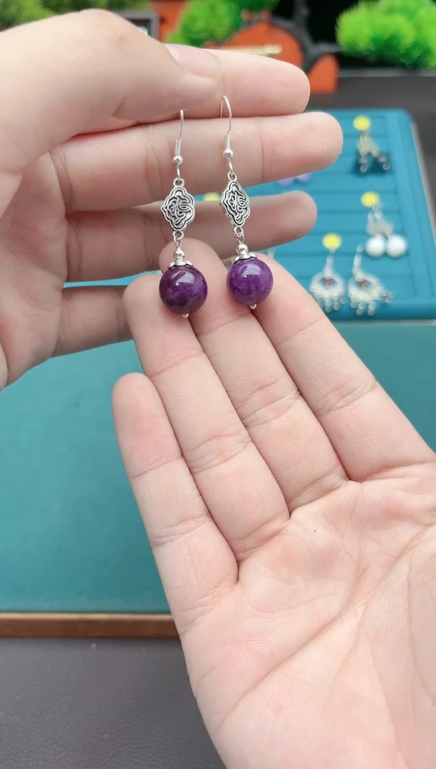 【闪购商品】玛瑙/玉髓耳钉银S925镶嵌202000