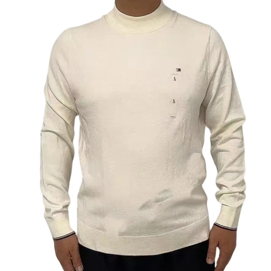 TOMMY HILFIGER 男士半高领休闲长袖毛衣