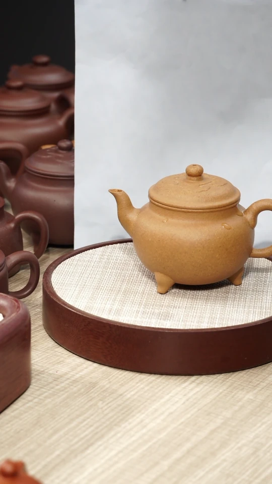 【闪购商品】紫砂茶壶黄金段大彬如意壶