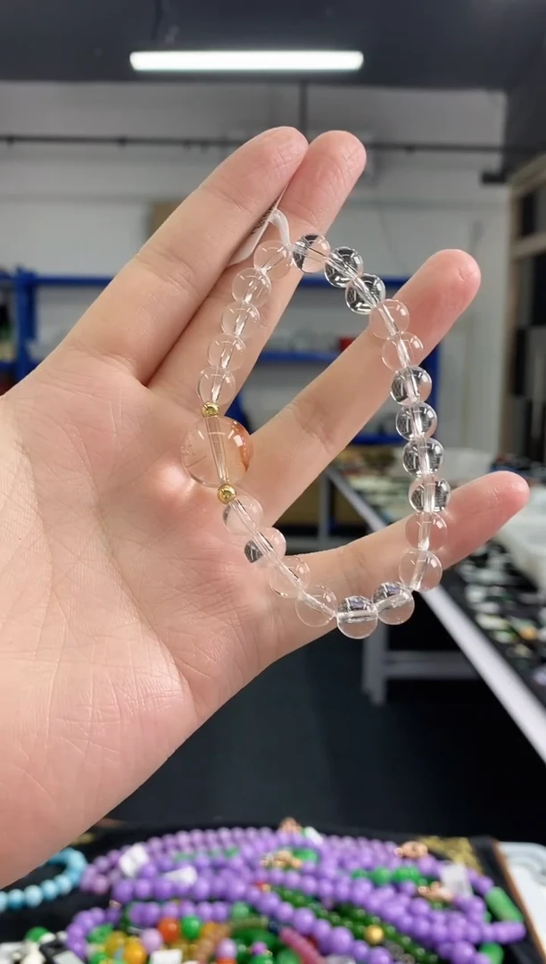 水晶手链未镶嵌多样性发其一颜色微差