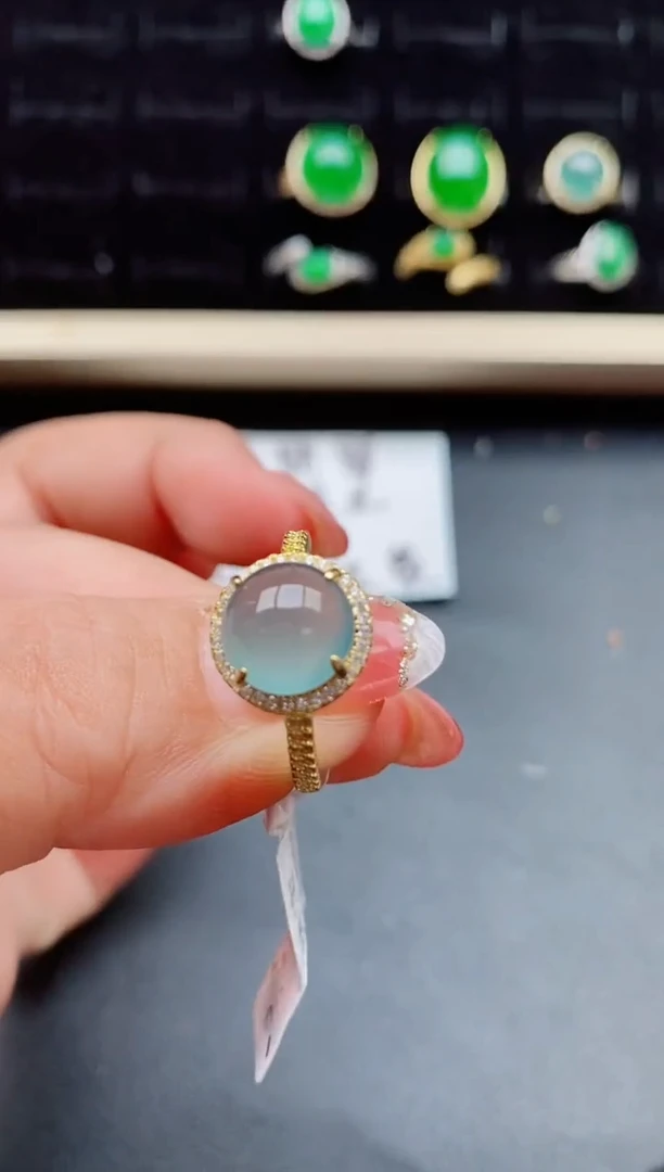 【闪购商品】翡翠戒指银S925镶嵌508550