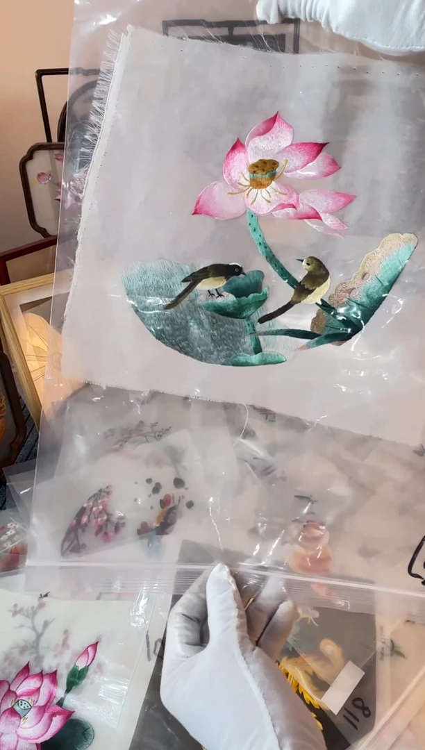 织绣纯手工苏绣双面绣绣布67