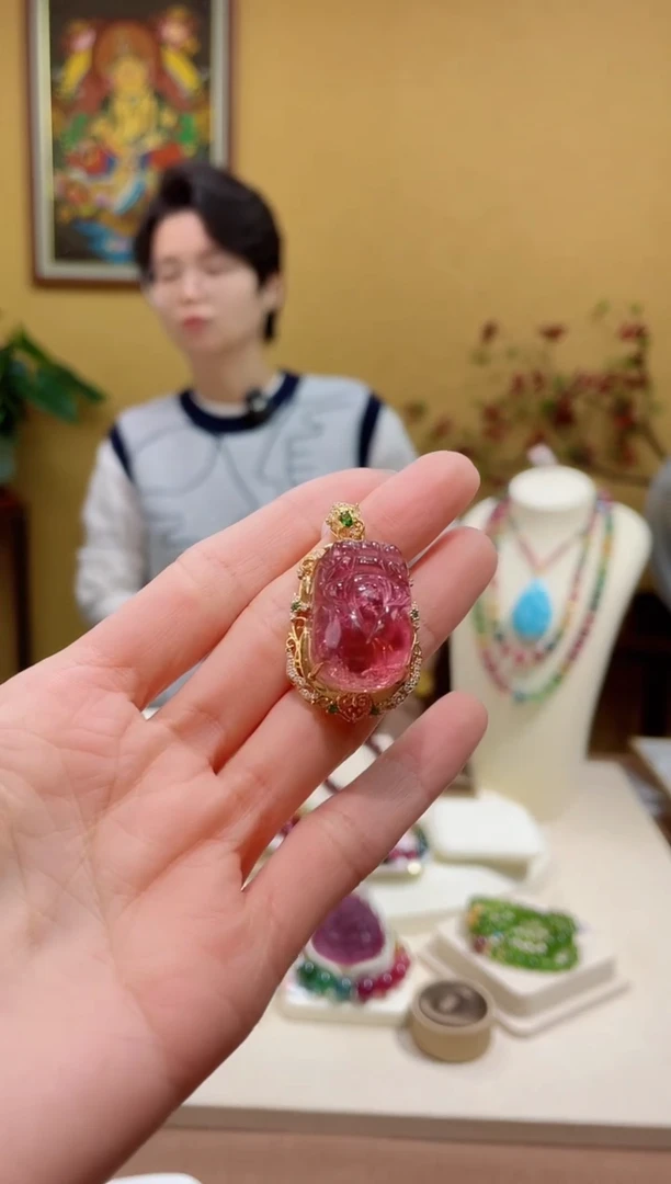 颈饰18K金镶嵌碧玺8@@ZY50902020