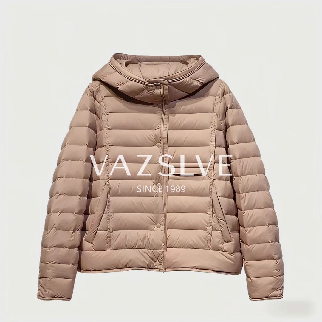 连帽排骨感时尚保暖鸭绒羽绒服外套ZYD055