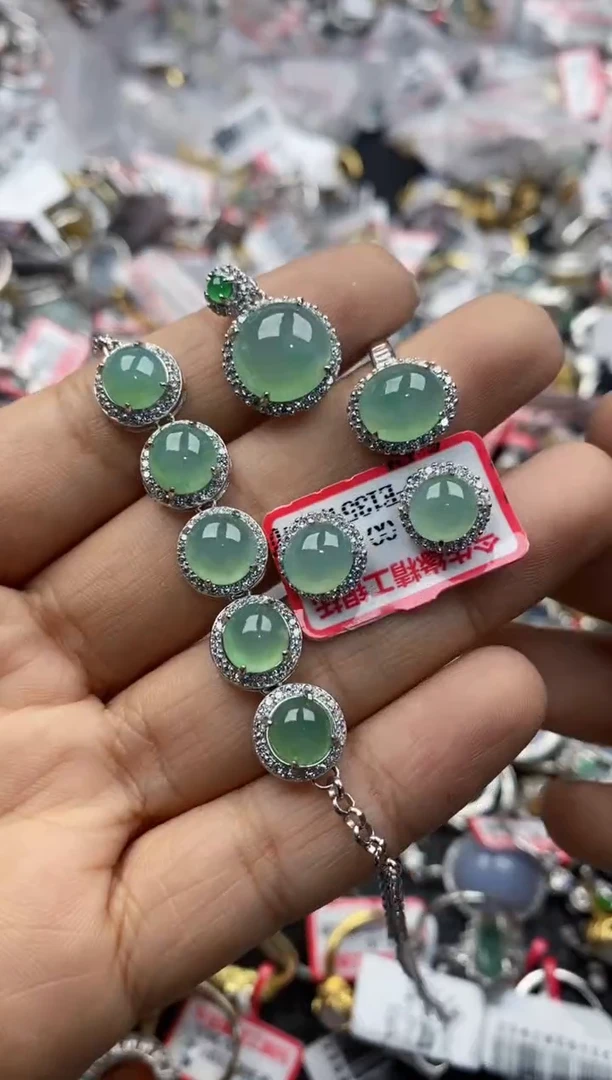 银S925镶嵌戒指翡翠121212---7