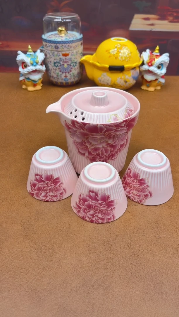 陶瓷茶具摆件旅行套组