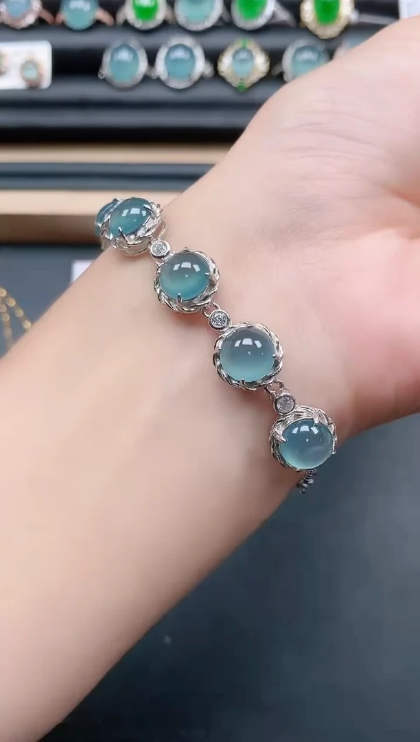 翡翠戒指银S925镶嵌111