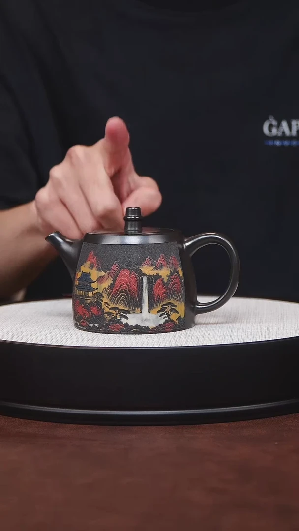 茶杯紫砂宜兴紫砂 彩绘德钟  蒋琴