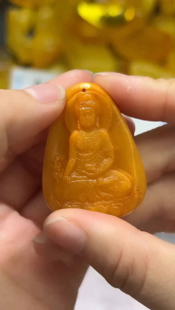 裸石琥珀未镶嵌琥珀蜜蜡吊坠