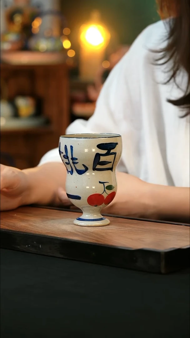 杯手绘心瓷陶瓷浮力