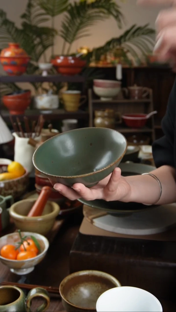 碗景德镇手工高温餐具春盛羽翅