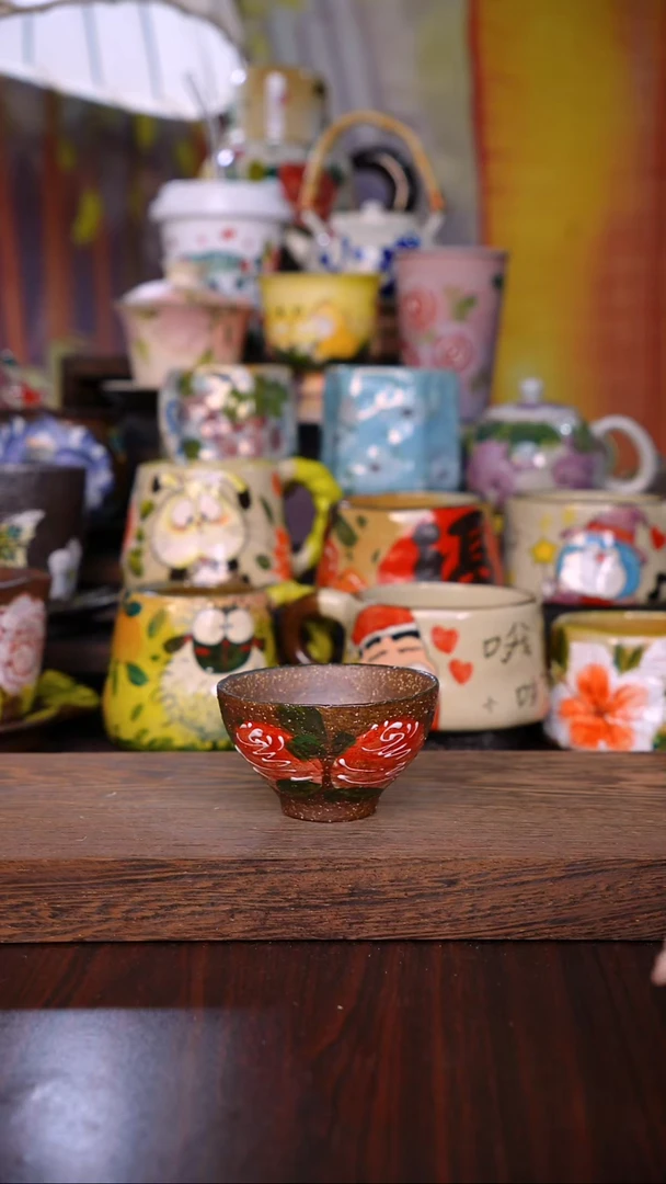 杯子陶垚手作 景德镇手工手绘陶瓷器物