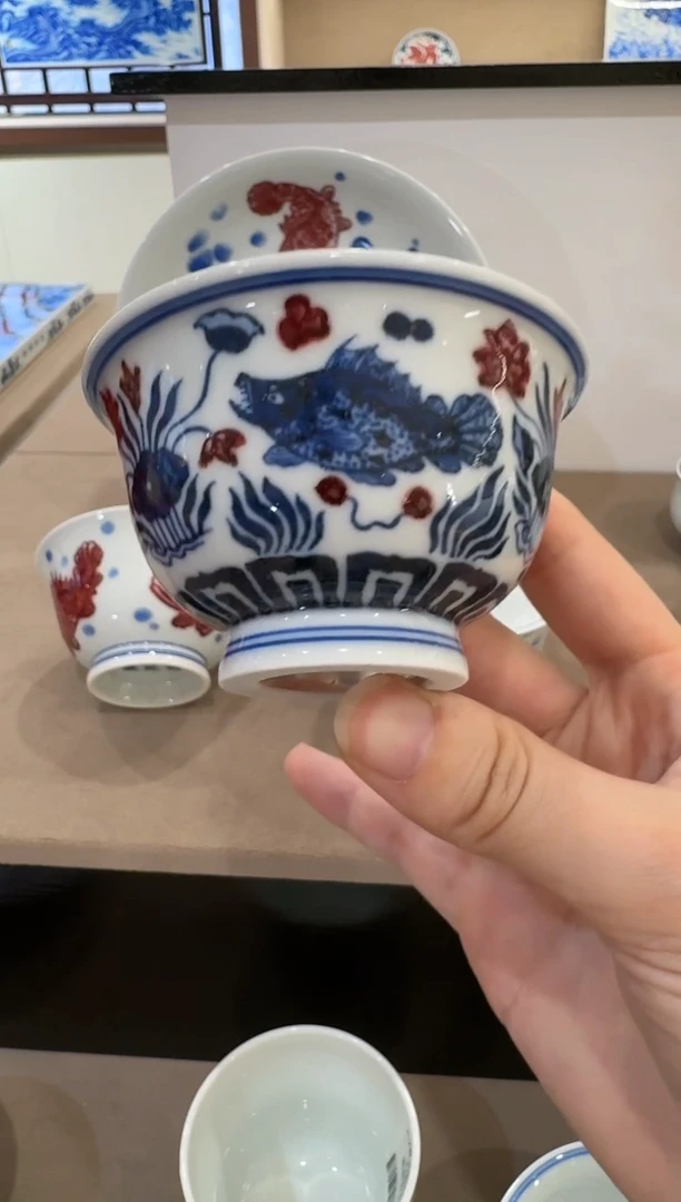 【闪购商品】杯永明尚玩鱼藻小压手杯