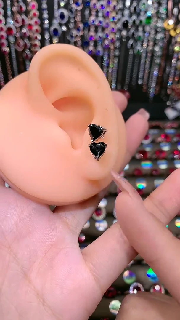 【闪购商品】蓝宝石耳饰银S925镶嵌银6
