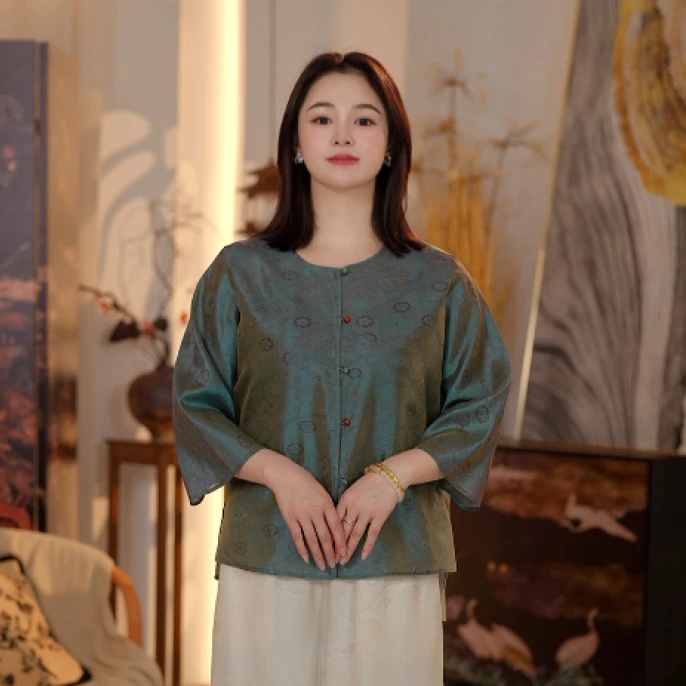 潘 时尚百搭复古春秋2025新款新中式上衣790268