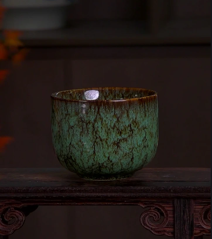 陶瓷窑变茶杯功夫小茶盏主人杯品茗杯
