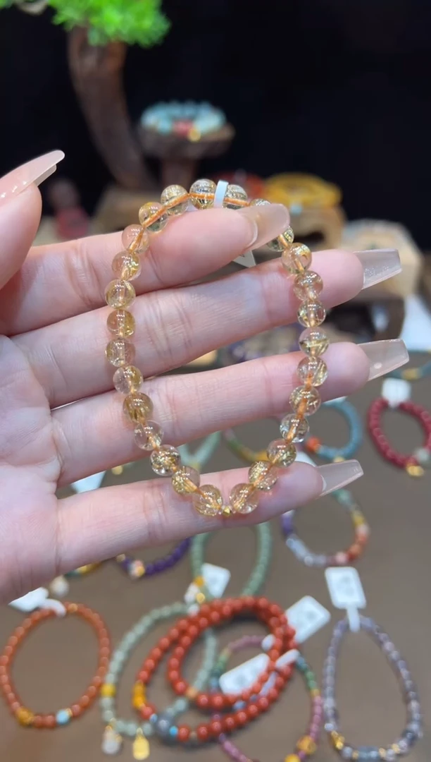 【闪购商品】水晶手链18K金镶嵌手饰@@E5975