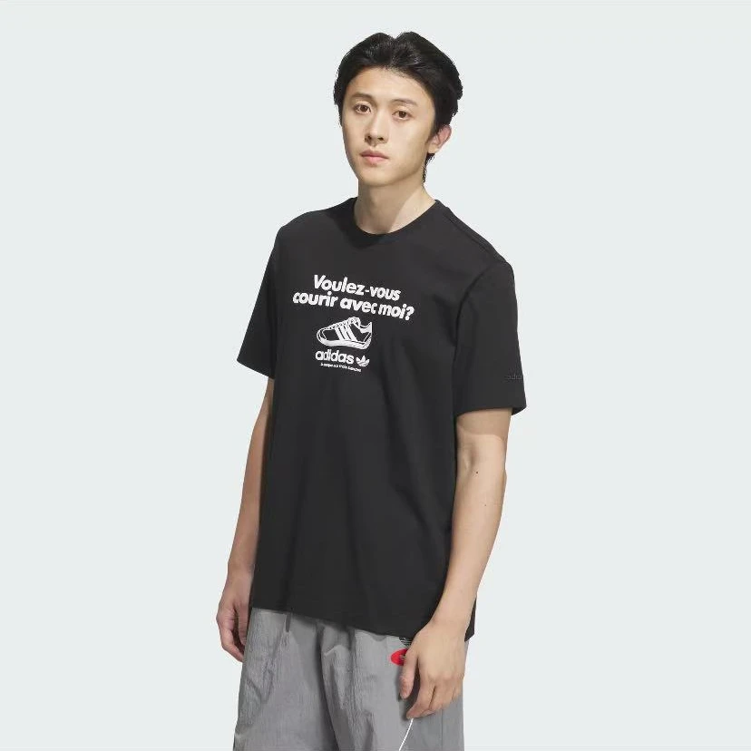 【原力场AC】阿迪达斯三叶草纯棉印花复古运动短袖圆领T恤JX2630